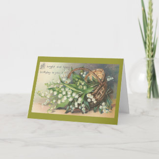 Carte Salutations d'anniversaire vintages.