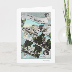Carte Salutations de avec ViewsWoodland pittoresque, CA