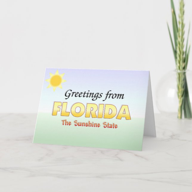 Carte Salutations de Floride (Devant)
