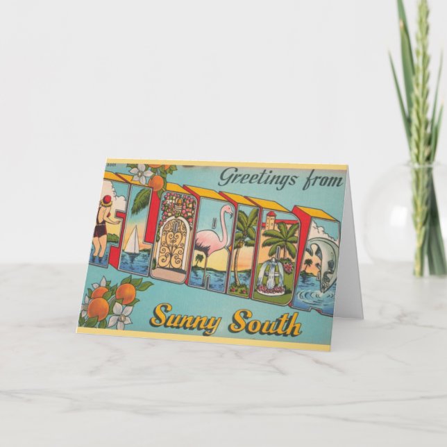 Carte Salutations de Floride pour les Fêtes (Devant)