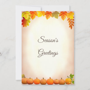 Carte Salutations de la saison d'automne
