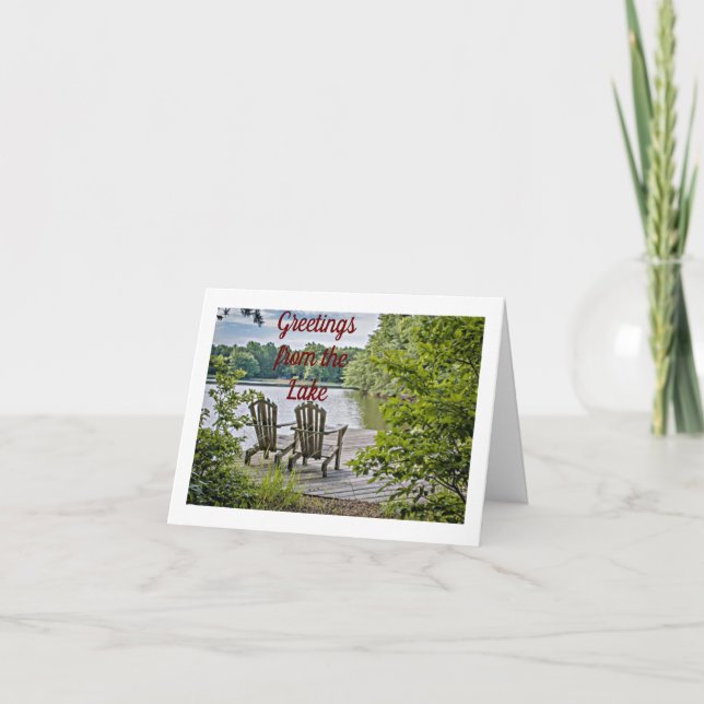 CARTE **SALUTATIONS DE LAC** POUR NOËL ET NOUVELLE ANNÉE (Devant)