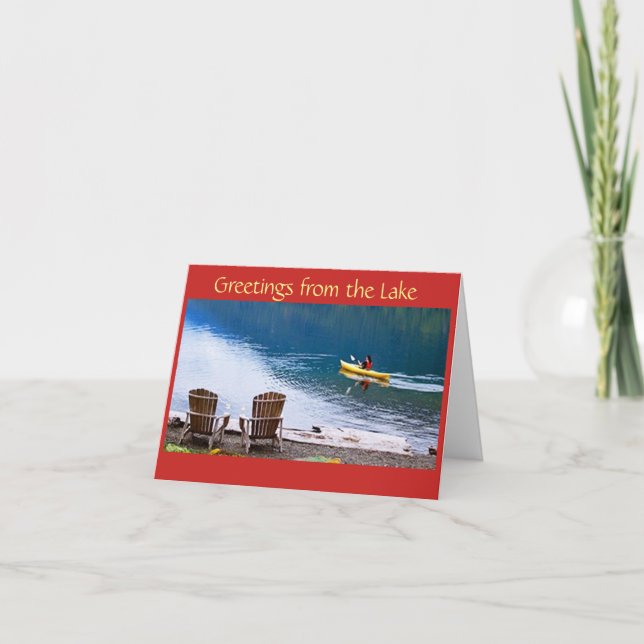 CARTE **SALUTATIONS DE LAC** POUR NOËL ET NOUVELLE ANNÉE (Devant)