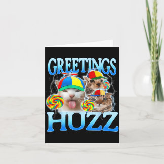 Carte Salutations de Mème de Chat Huzz Drôle Amoureux de