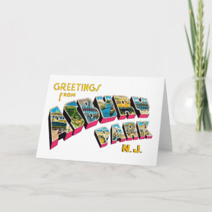Carte Salutations de New Jersey de parc d'Asbury