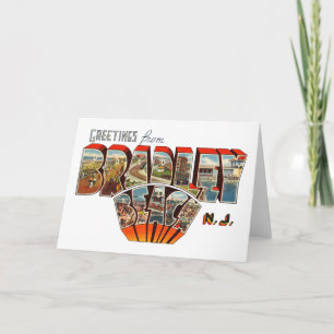 Carte Salutations de New Jersey de plage de Bradley
