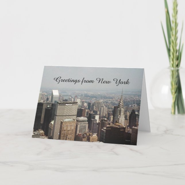 Carte Salutations de New York, New York (Devant)