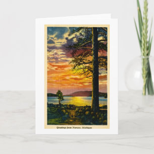 Carte Salutations de Norvège, Michigan - cru