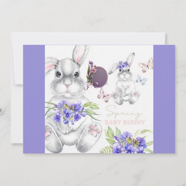 Carte Salutations de Pâques de notre famille à votre car (Devant)