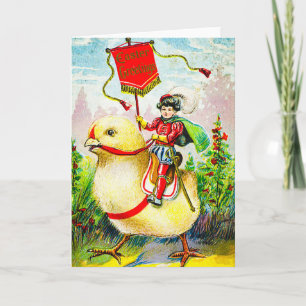 Carte Salutations de Pâques Whimsical : Rider sur Giant