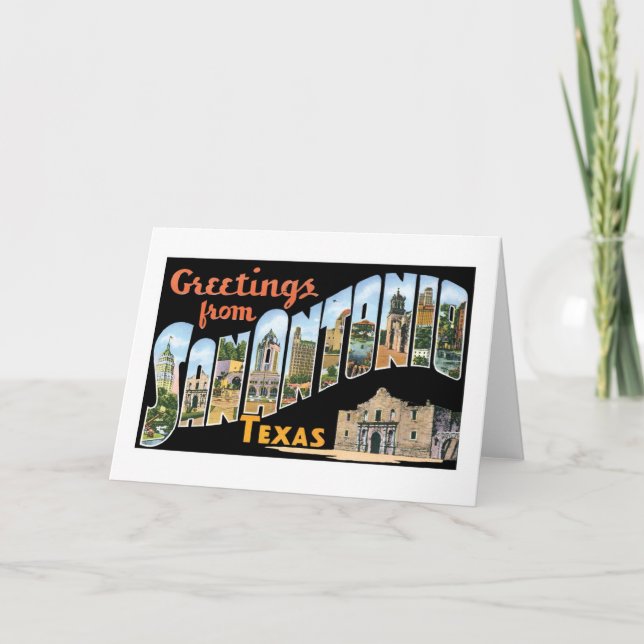 Carte Salutations De San Antonio Texas (Devant)