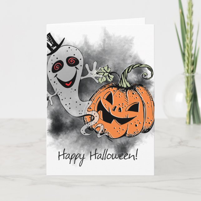 Carte Salutations d'Halloween (Devant)