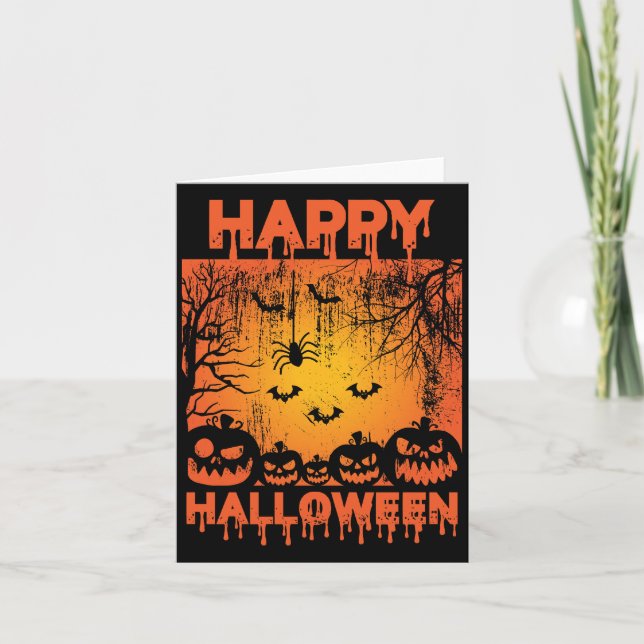 Carte Salutations d'Halloween (Devant)