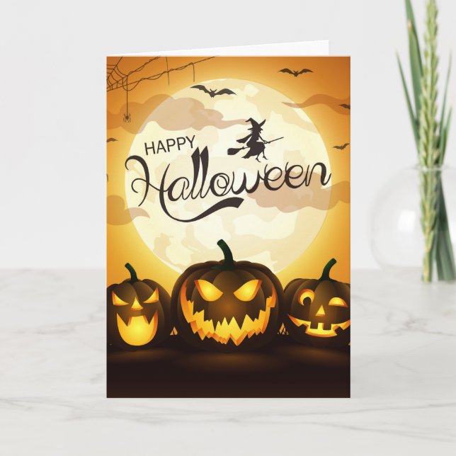 Carte Salutations d'Halloween (Devant)