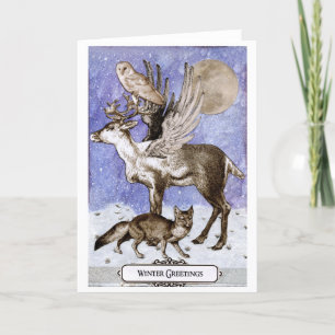 Carte Salutations d'hiver Enchanted