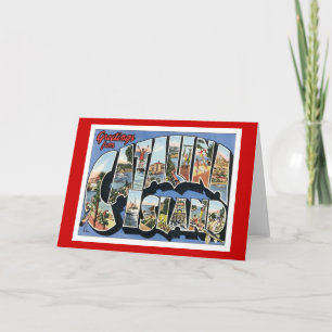 Carte Salutations d'île la Californie de Catalina