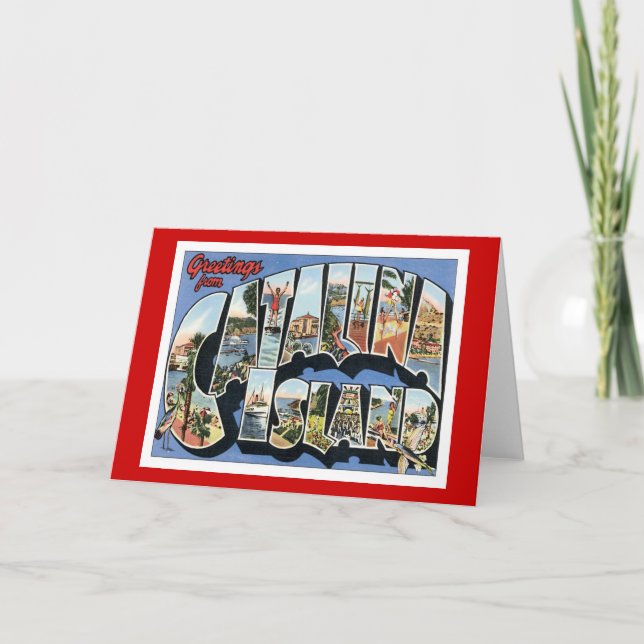 Carte Salutations d'île la Californie de Catalina (Devant)