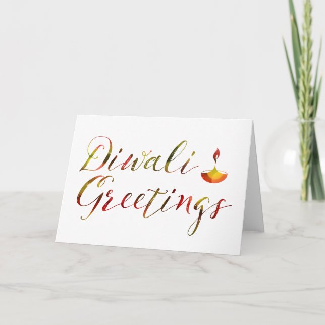 Carte salutations diwali bokeh (Devant)