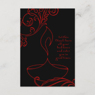 Carte salutations diwali (lumière élégante)