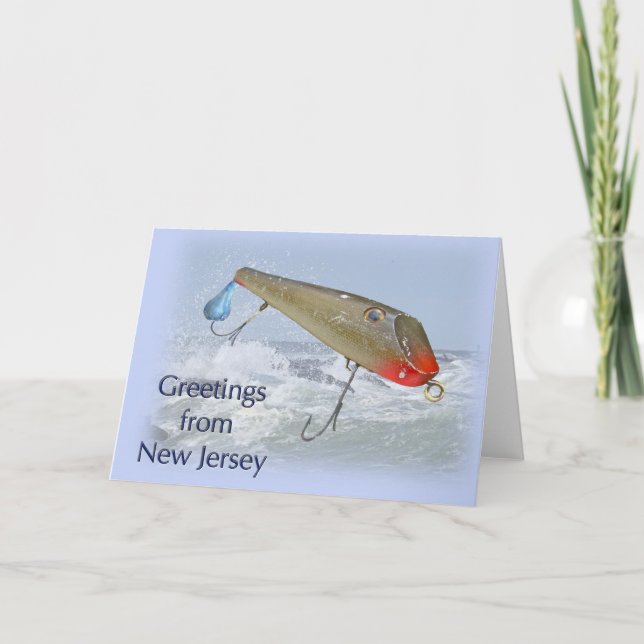 Carte Salutations Du New Jersey Fishing Lure (Devant)