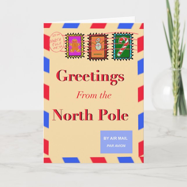 Carte Salutations du Pôle Nord 🎄✉️ (Devant)