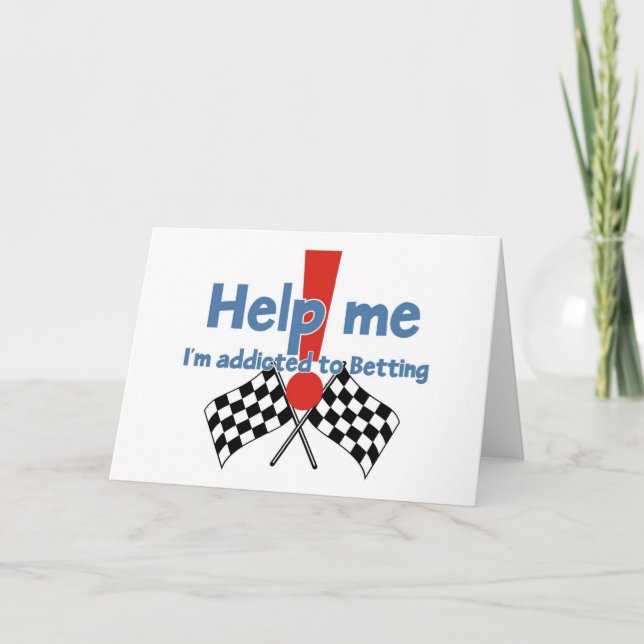Carte Salutations d'un accro aux paris (Devant)