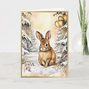 Carte Salutations Enchanted de Bunny de Forêt
