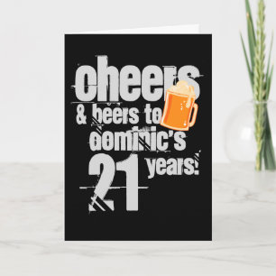 Carte Salutations et bières Anniversaire personnalisé