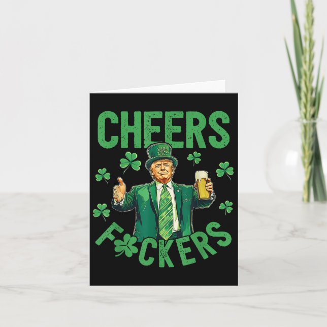 Carte Salutations F.ckers Jour de la Saint Patrick drôle (Devant)
