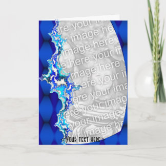Carte Salutations fractales bleues