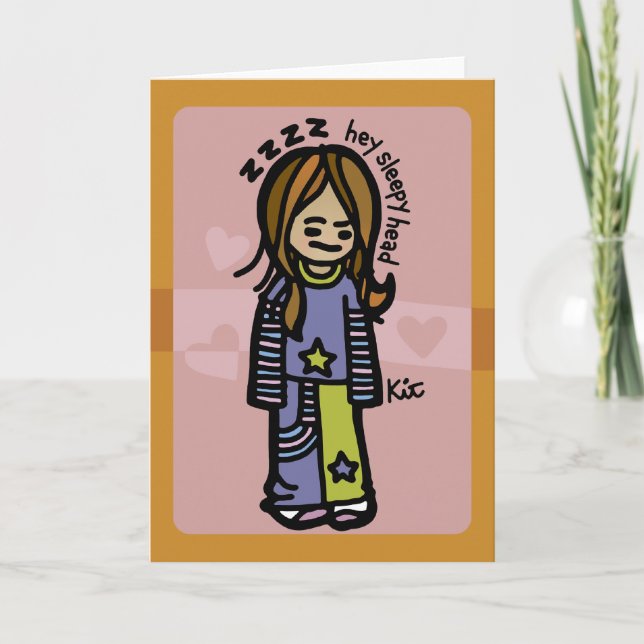 Carte salutations groggy. (Devant)