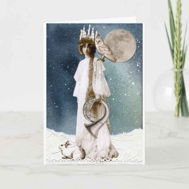 Carte Salutations hivernales à Sainte-Lucie (Devant)