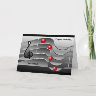 Carte Salutations orientées d'anniversaire de musique