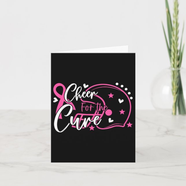Carte Salutations Pour La Cure Cheer Rose Casque De Foot (Devant)