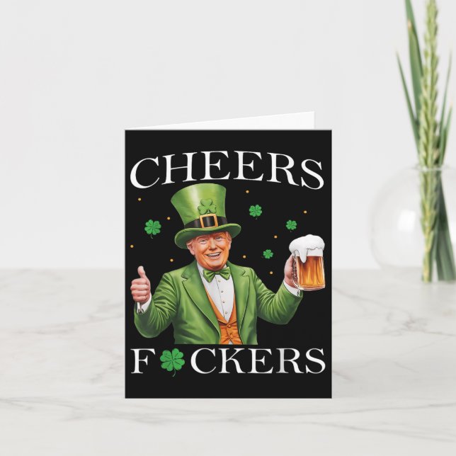 Carte Salutations Pour Le Jour de la Saint Patrick Drôle (Devant)