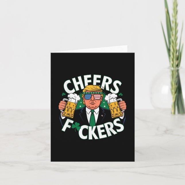 Carte Salutations Pour Le Jour de la Saint Patrick Drôle (Devant)