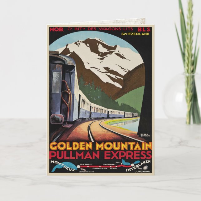 Carte Salutations suisses d'Alpes avec la copie de (Devant)