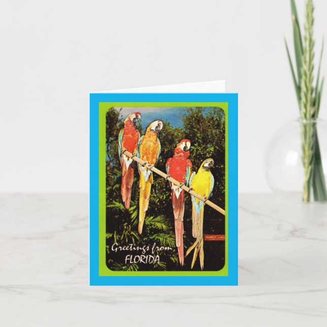 Carte Salutations vintages De Floride (Devant)