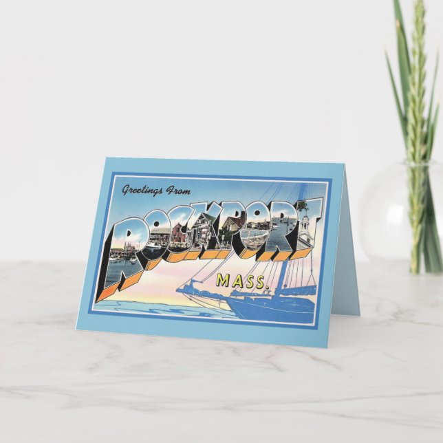 Carte Salutations vintages de Rockport Massachusetts (Devant)