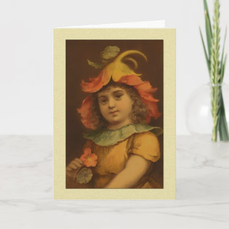 Carte Salutations vintages pour les enfants de Pansy