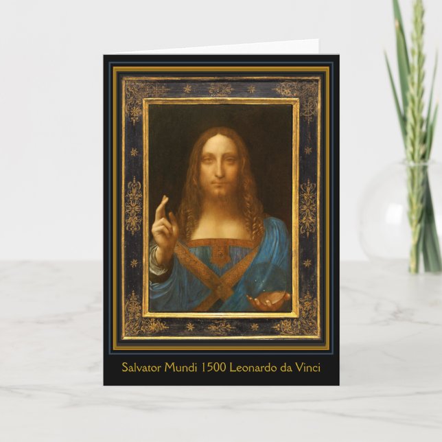 Carte Salvator Mundi 1500 Leonardo da Vinci (Devant)