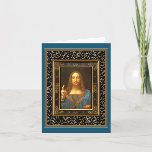 Carte Salvator Mundi by Leonardo da Vinci (Devant)