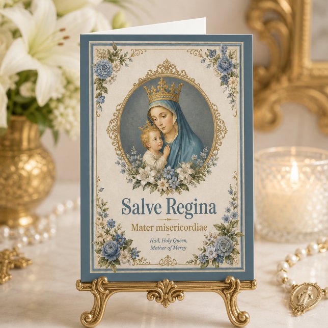 Carte Salve Regina de la Dévotion Florale de Marie (Créateur téléchargé)