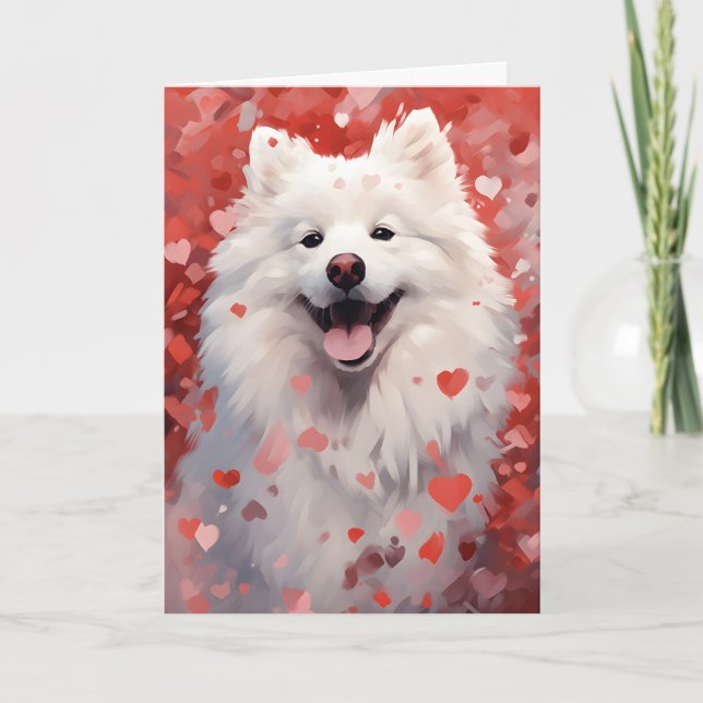 Carte Samoyed Valentines (Devant)
