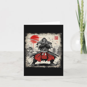 Carte Samurai Bigfoot Japonais Vintage Ukiyo-e Art Warri