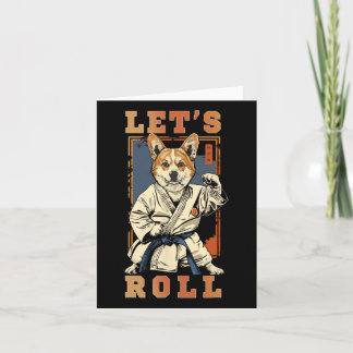 Carte Samurai Corgi Dans Jiu Jitsu Gi Bjj Life Brésil K