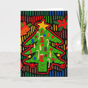 Carte San Blas Island Christmas Tree Mola