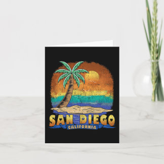 Carte San Diego California Vintage Souvenir dévêtu
