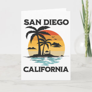 Carte San Diego Californie Plage Surf Été Vacances Vi