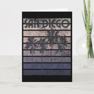 Carte San Diego Californie Plage Vacances d'Été Vintage